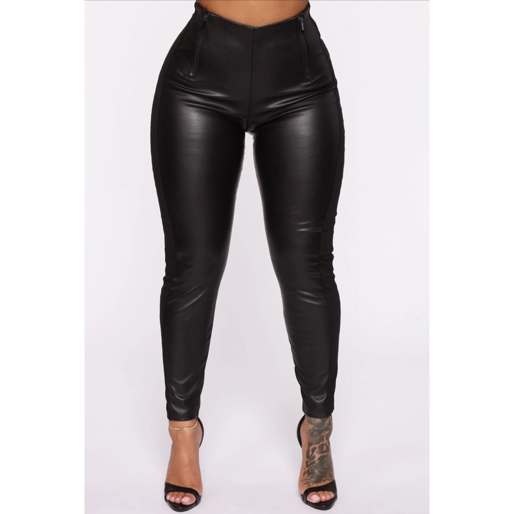 Faux Leather legging black